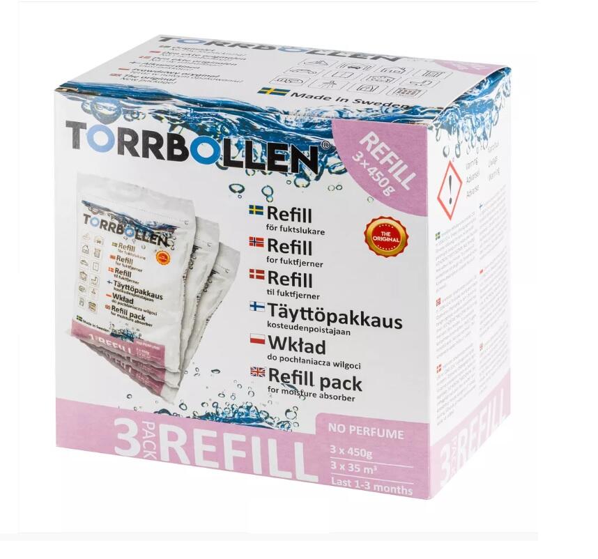 Fuktslukare Refill Torrbollen 450g 3st