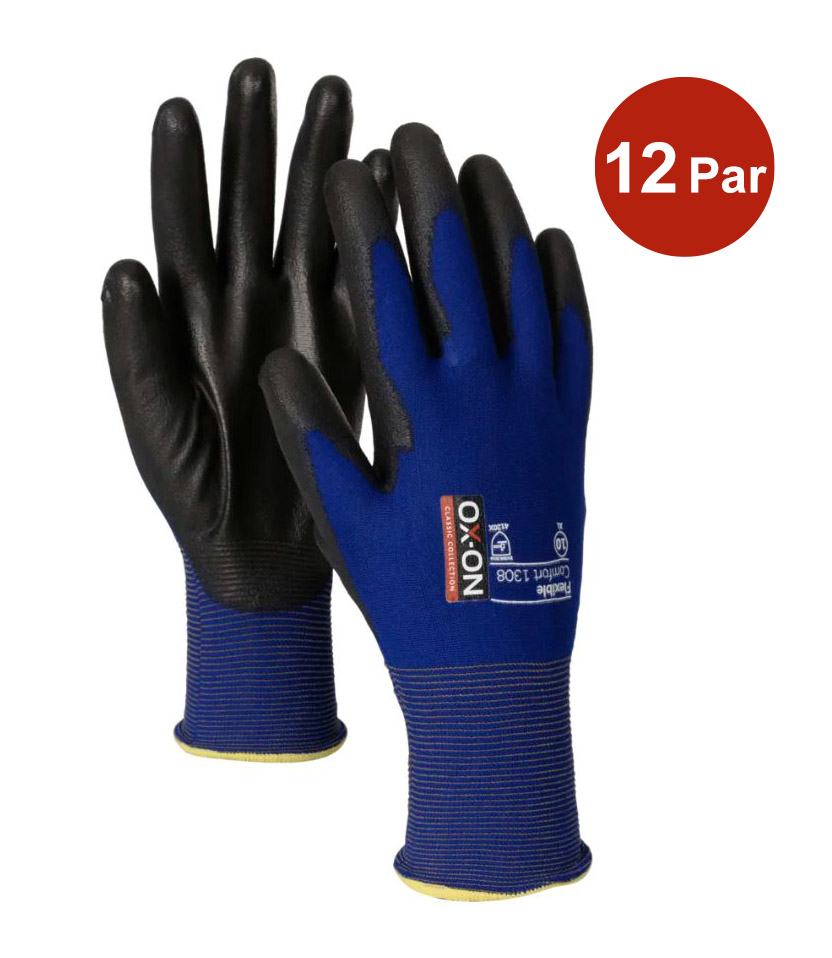 Handske OX-ON Flexible Comfort 1308 Svart-Blå S11