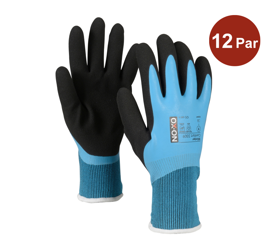 Vinterhandske OX-ON Winter Comfort 3309 Svart-Blå