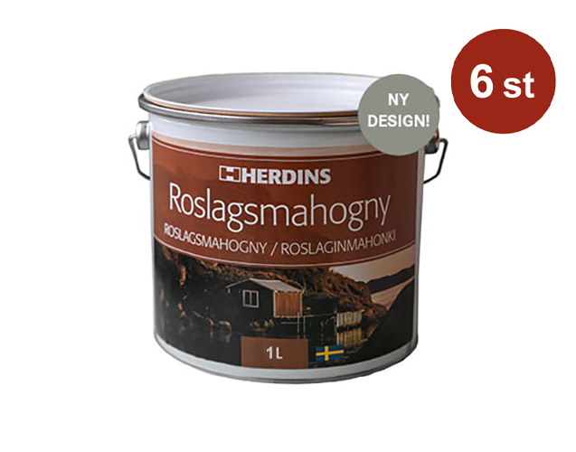 Tjärolja Herdins Ljus - Roslagsmahogny 1L