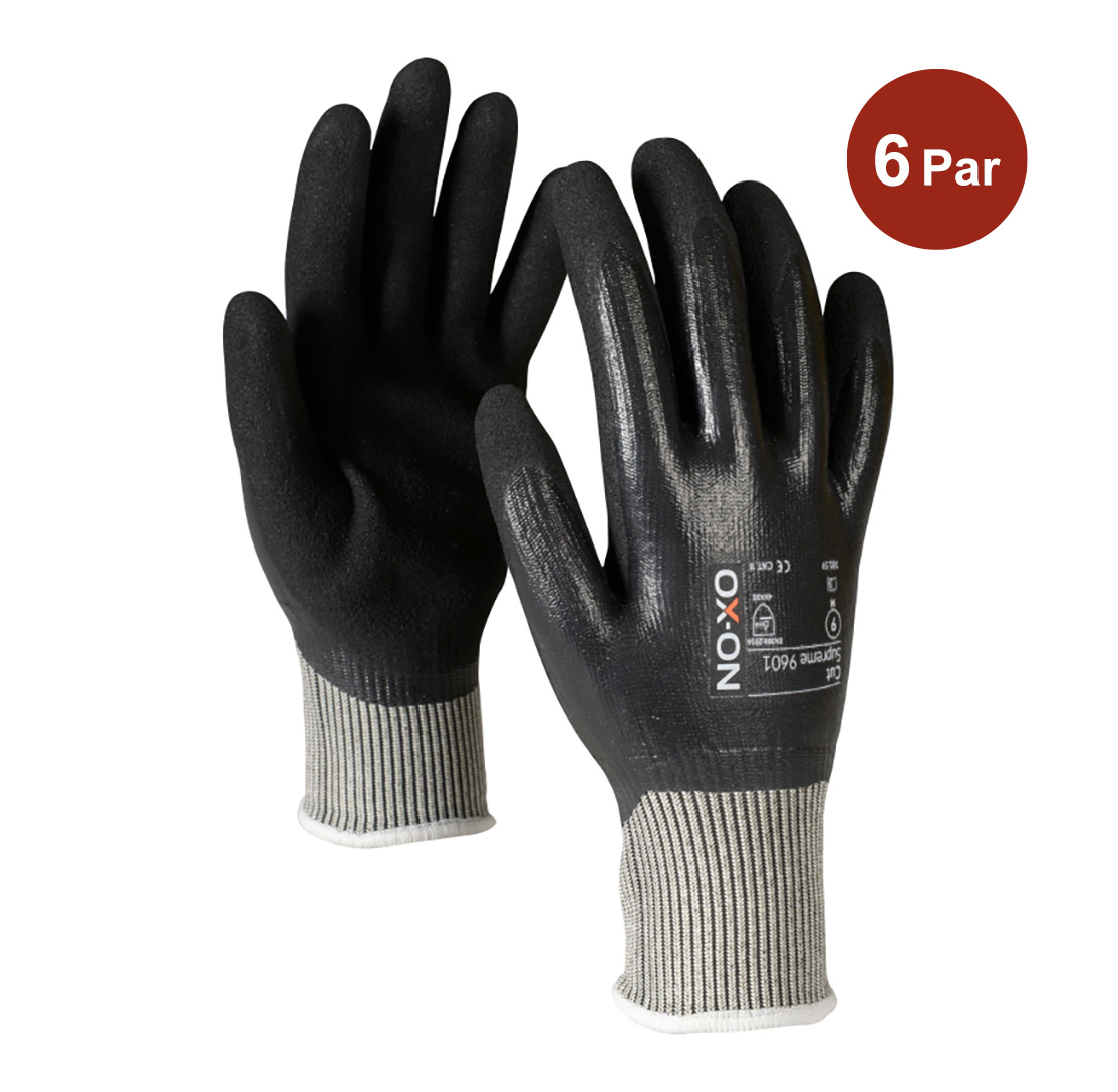 Skärskyddshandske OX-ON Cut Supreme 9601 Svart S9
