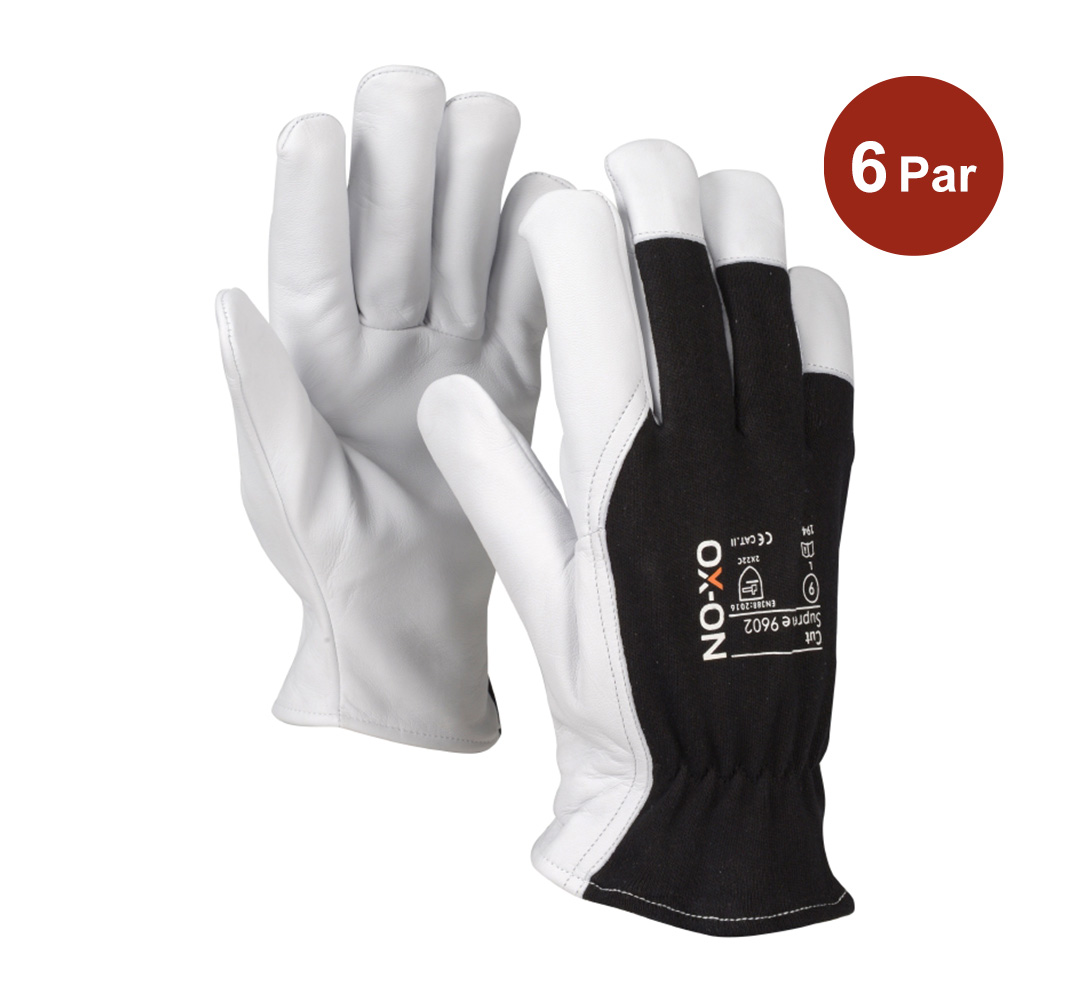 Skärskyddshandske OX-ON Cut Supreme 9602 Vit-Svart S9