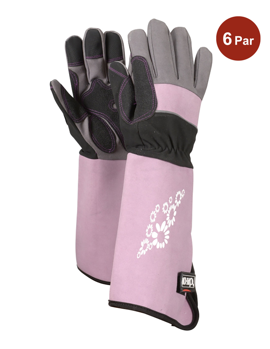 Trädgårdshandske OX-ON Garden Supreme 5602 Svart-Rosa