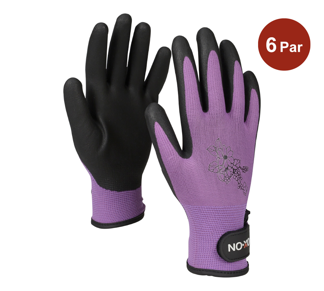 Trädgårdshandske OX-ON Garden Supreme 5600 Svart-Violett