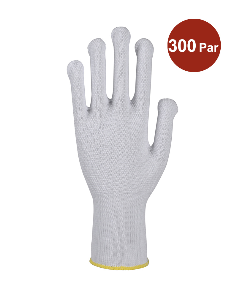 Bomullshandske Abena med Knoppar Vit S10