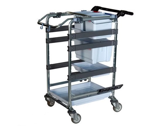 Städvagn Vileda Professional Origo 500 H Standard med 2 Hinkar 1 Box Färdigmonte