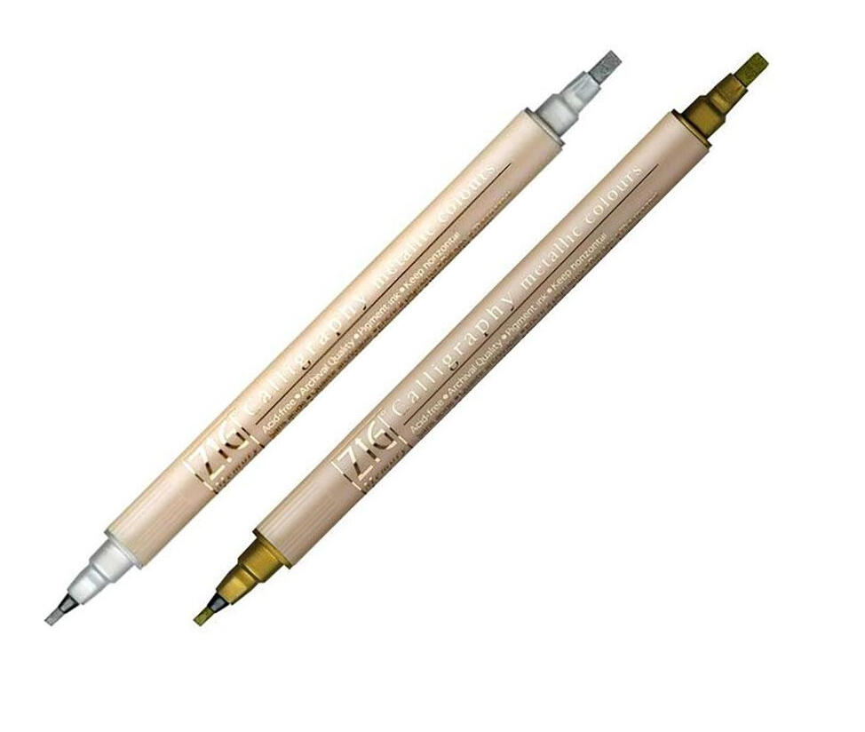 Kallegrafipenna Zig Metallic MS-8400 Dubbel Spets Kallegrafipenna Zig Metallic MS-8400 Dubbel Spets