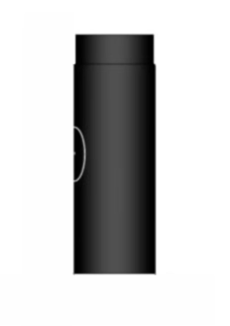 Rökrör Kaminex Rak med Sotlucka Svart Ø150 mm Längd 500 mm