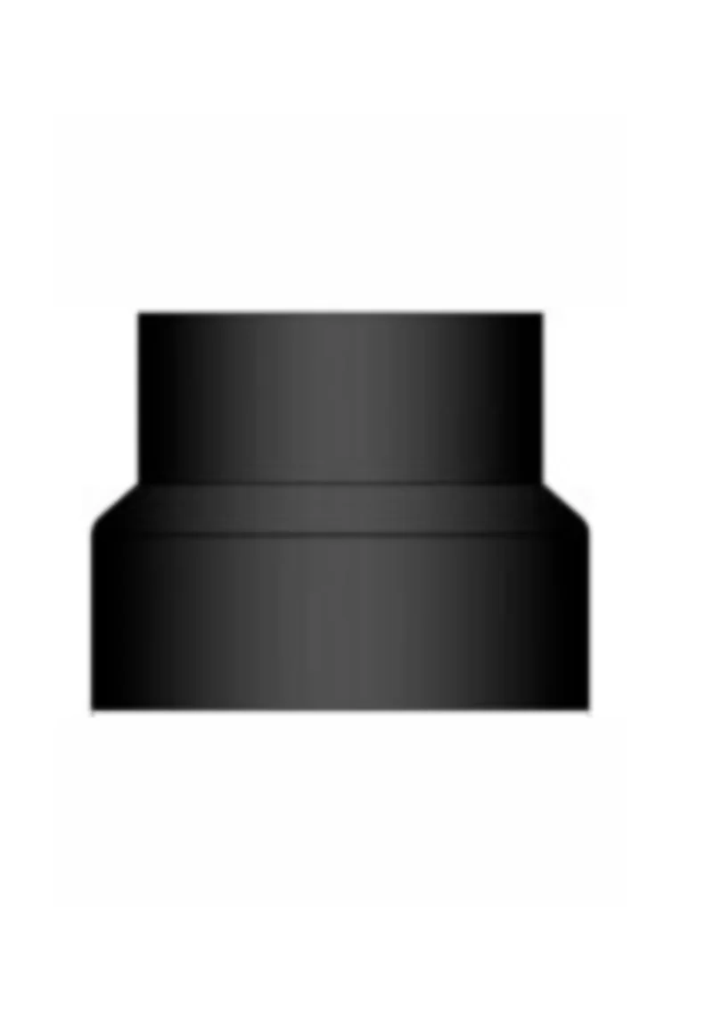 Övergång Kaminex Svart 130 - 125 mm (utv - inv)