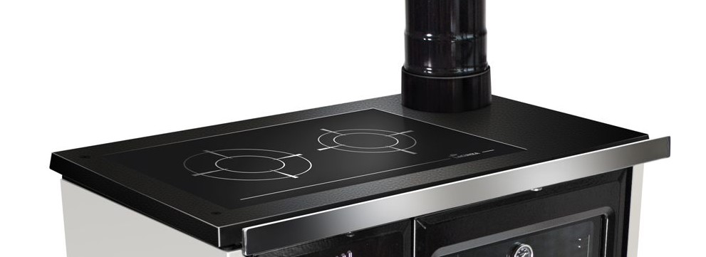 Köksspis Lacunza Etna 5T Glaskeramisk Toppyta med Utlopp Svart