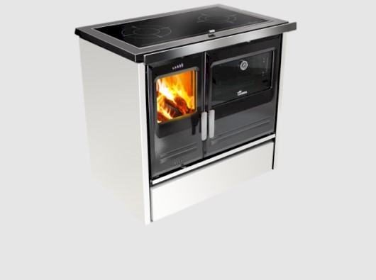 Köksspis Lacunza Etna 5T Glaskeramisk Toppyta med Utlopp Vit