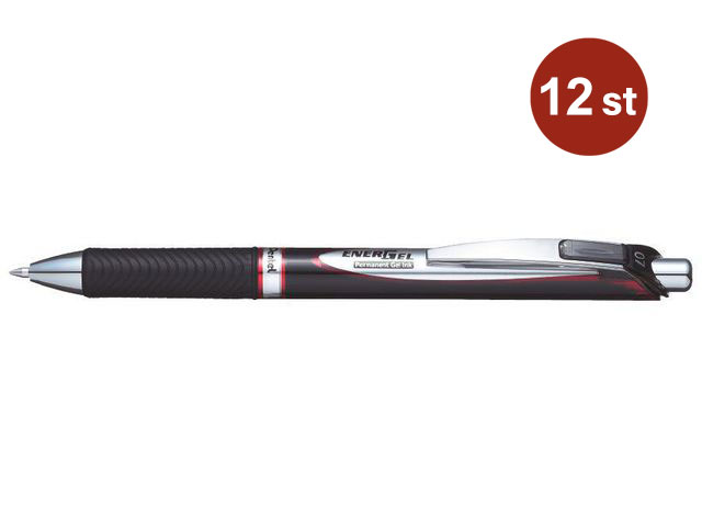Gelpenna Pentel Energel Perm.Roller Röd 0.7mm