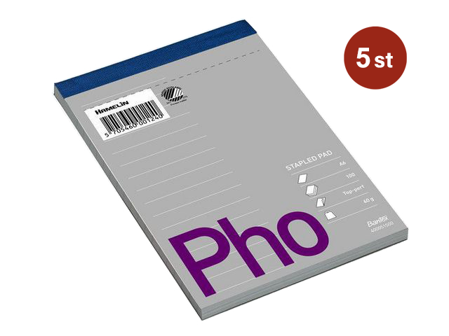 Telefonblock Bantex Linjerat A6 100 Blad