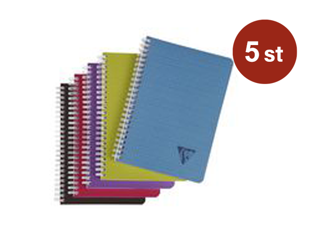 Anteckningsblock Clairefontaine Linicolor Linjerat Sort A5