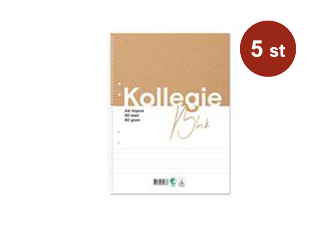 Kollegieblock Nordic Brands FW Rutat A4 80g 80 Blad