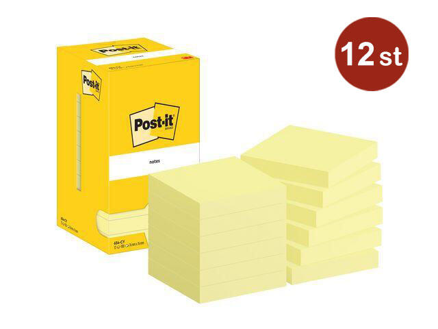 Notes Post-it Gul 76x76mm 100blad Notes Post-it Gul 76x76mm 100blad