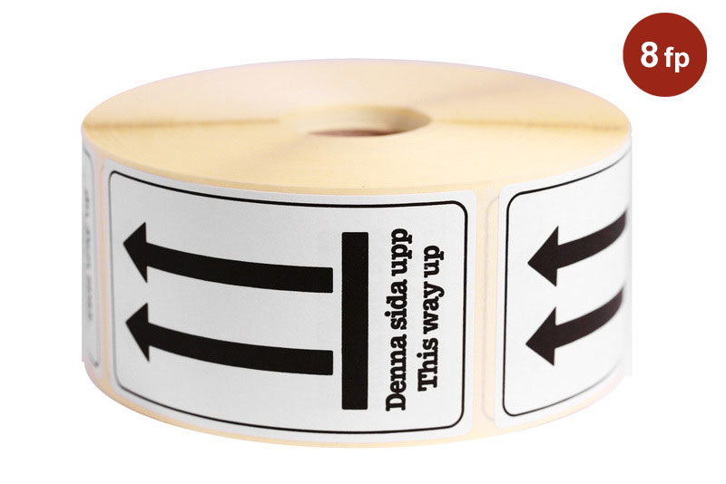 Transportetiketter ´Denna sida upp/This way up´ Vit 70x120mm 1000st