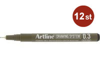 Fineliner Artline EK233 Svart 0.3mm