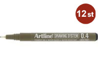 Fineliner Artline EK234 Svart 0.4mm