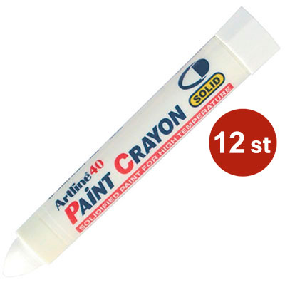 Märkkrita Artline Rund 40 Paint Cray Vit
