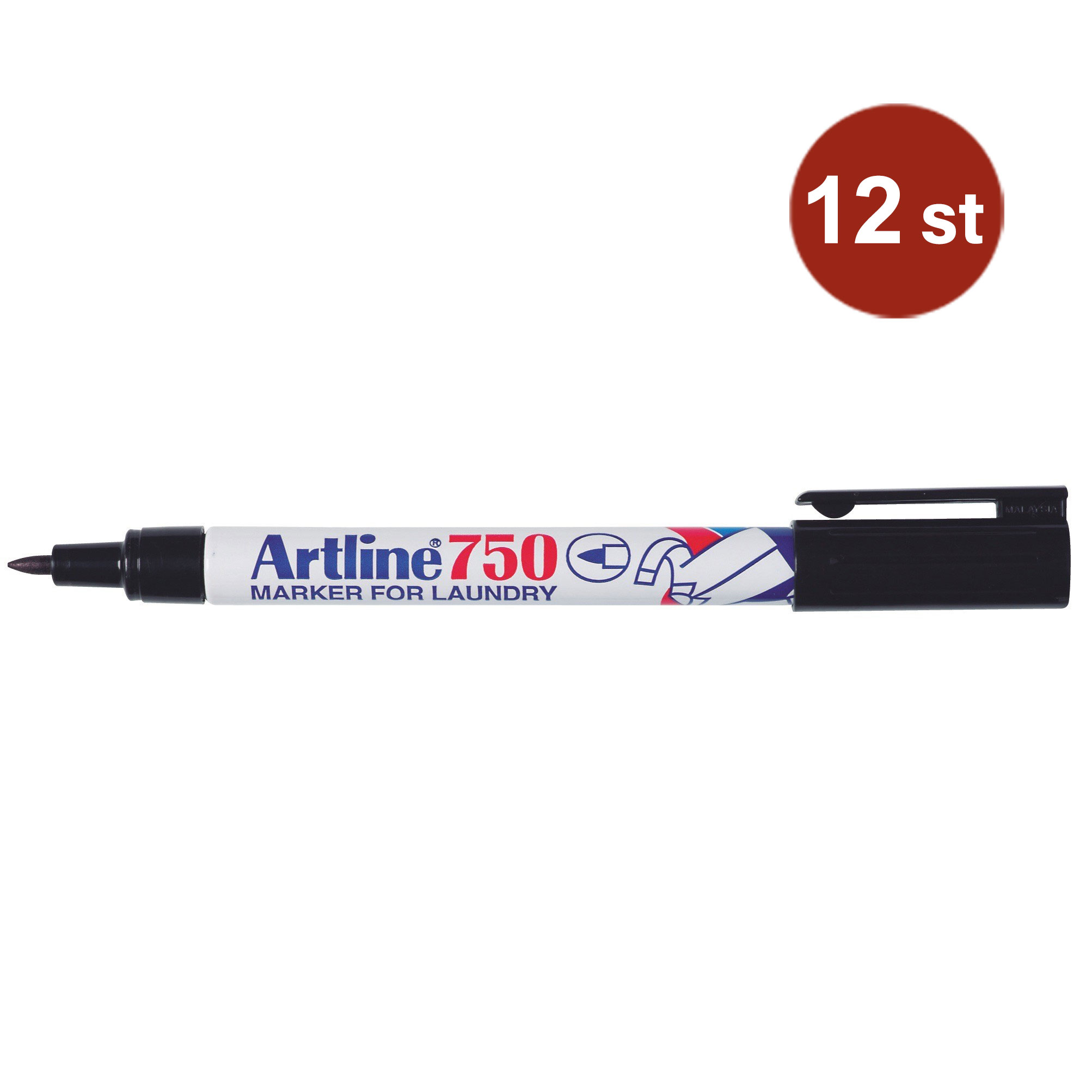 Märkpenna Artline Tvättmärkning 750 Svart 0.7mm