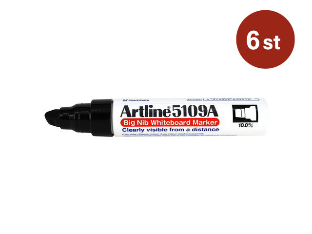 Whiteboardpenna Artline 5109A Snedspets Svart