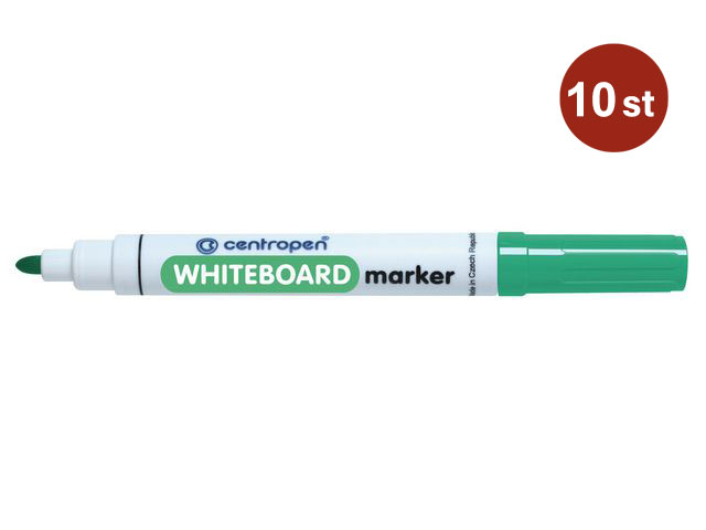 Whiteboardpenna Centropen Rund Grön
