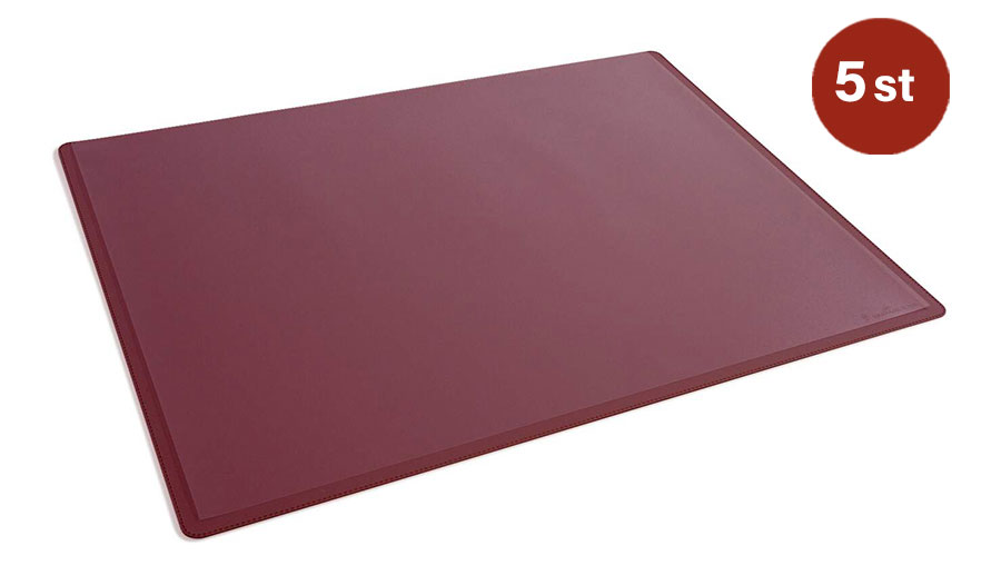Skrivunderlägg Durable Transp Klaff PP Röd 530x400mm