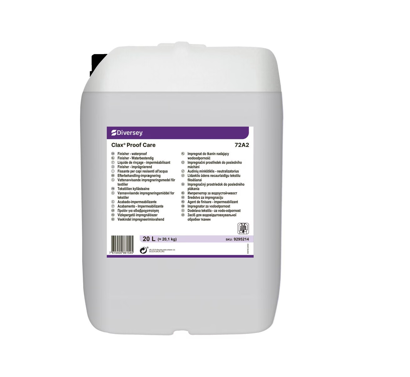 Sköljmedel Diversey Clax Proof 72A2 20L