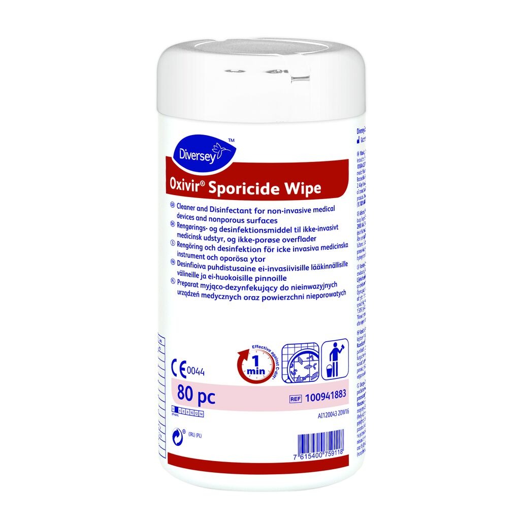 Desinfektionsduk Diversey Oxivir Sporicide Wipe W4149 80st