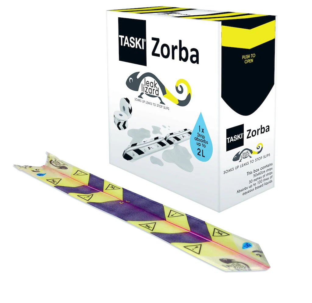 Högabsorberande Engångsremsa Diversey Taski Zorba Leak Lizard 50x60cm