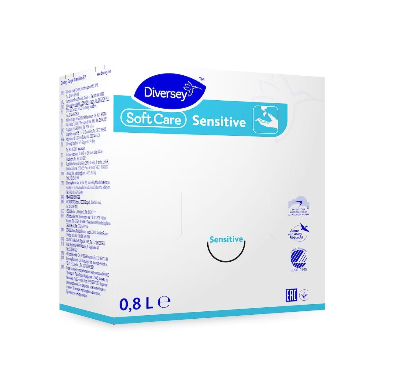 Dispenser Handtvål Diversey Soft Care Sensitive 800ml