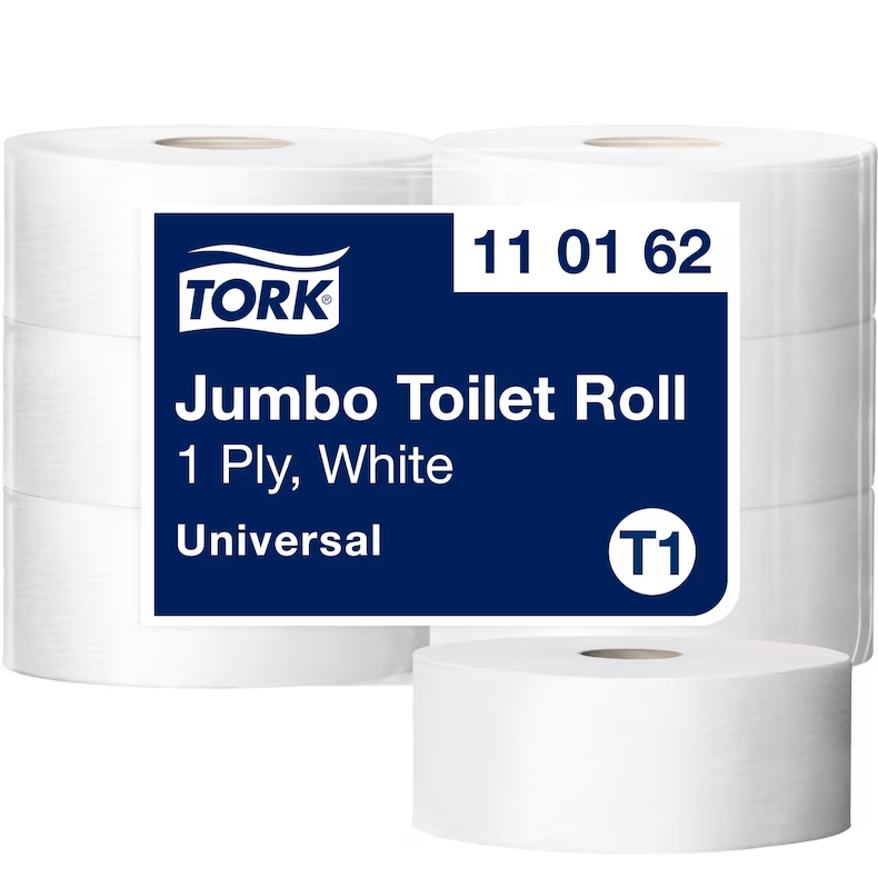 Toalettpapper Tork Jumbo Universal T1 2-lager Vit 6rl Toalettpapper Tork Jumbo Universal T1 2-lager Vit 6rl