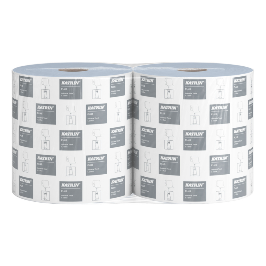 Industripapper Katrin Plus L2 Blå 344m 2rl Industripapper Katrin Plus L2 Blå 344m 2rl