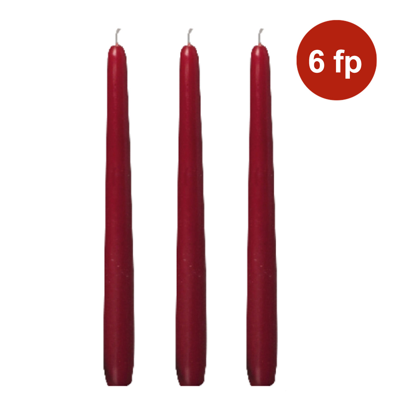 Antikljus Abena Paraffin Bordeaux Vinröd 25cm 8h 30st