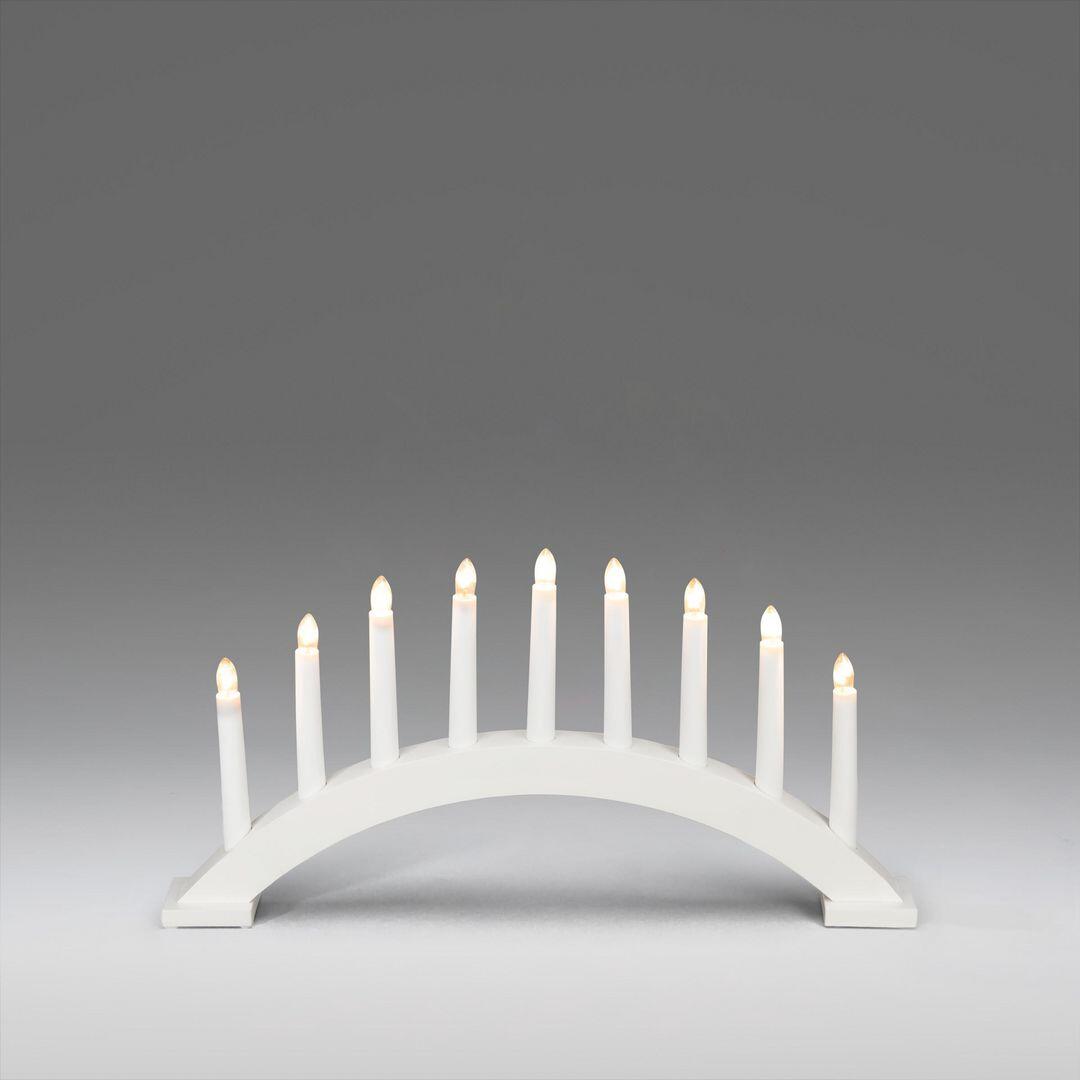 Elljusstake Konstsmide Trä Vit 9-Armad 49x26cm