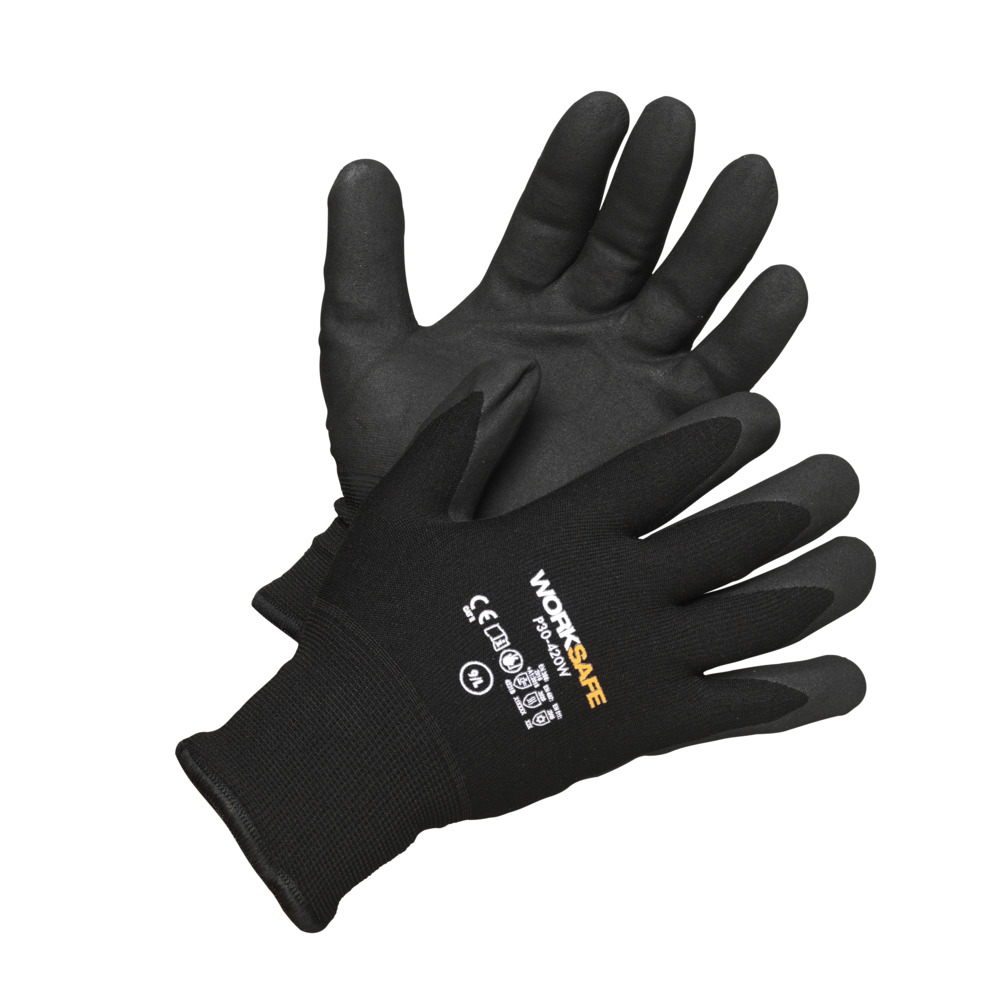 Nitrilbelagd Vinterhandske Worksafe P30-420W Cut B 10