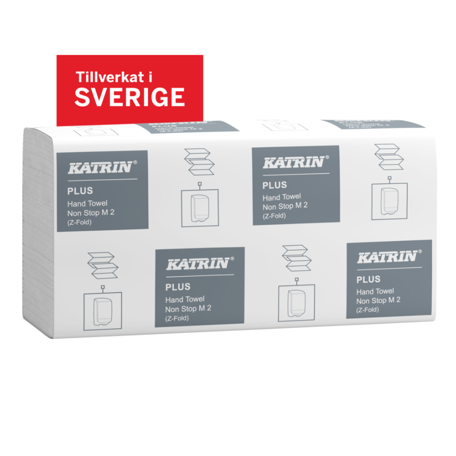 Pappershandduk Katrin Non Stop Plus M 2-lag Z-Vikt 15fp