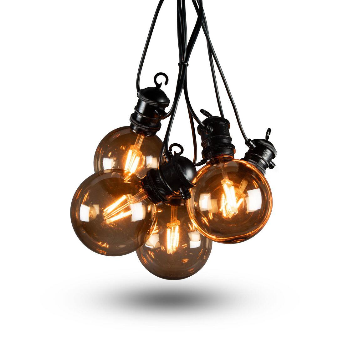 Ljusslinga Konstsmide 10 Amber LED Svart 4.5m