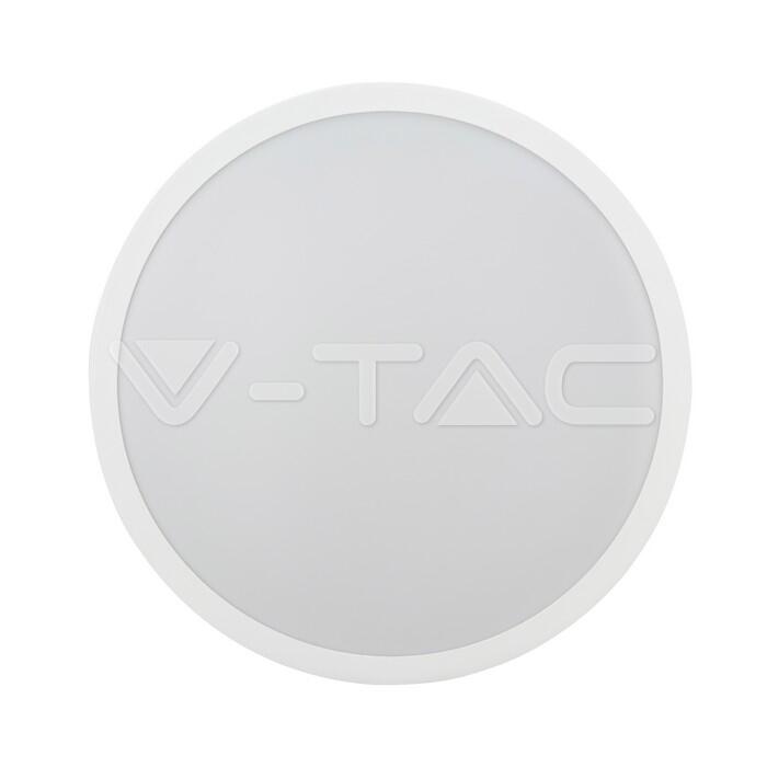 Dome-lampa V-TAC 18W LED Rund Ram 3000K IP44 Vit