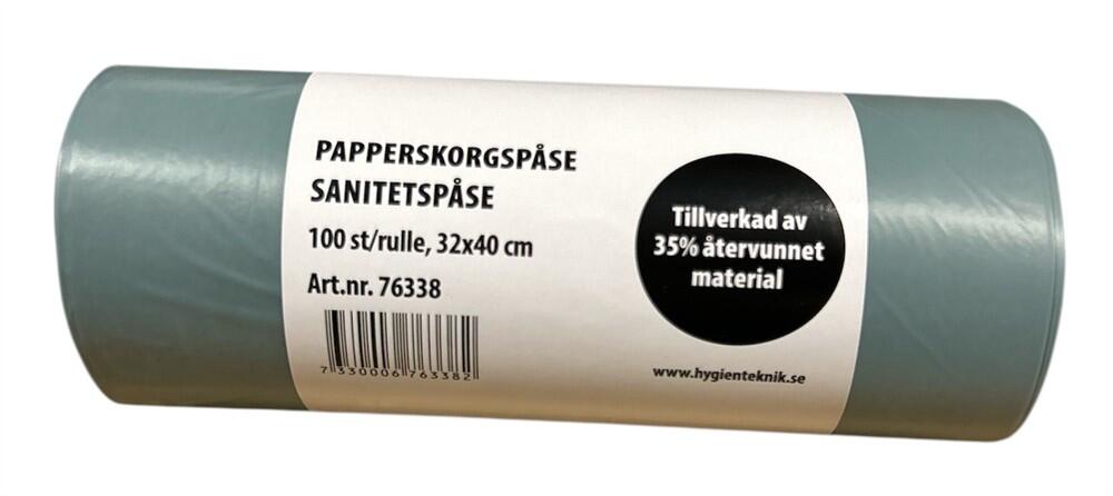 Sanitetspåse med Tryck Grå 100st/rl