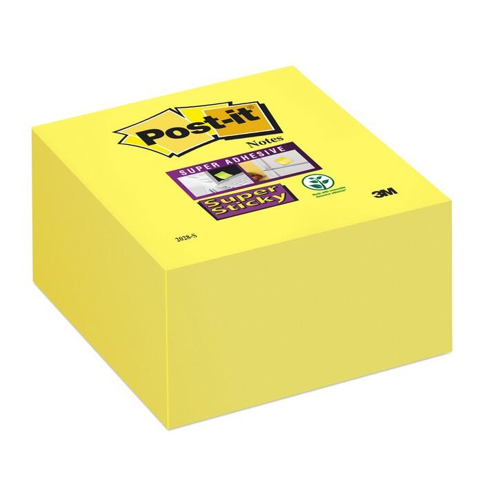 Notisblock Post-it Supersticky Kub Gul 76x76mm 350blad Notisblock Post-it Supersticky Kub Gul 76x76mm 350blad
