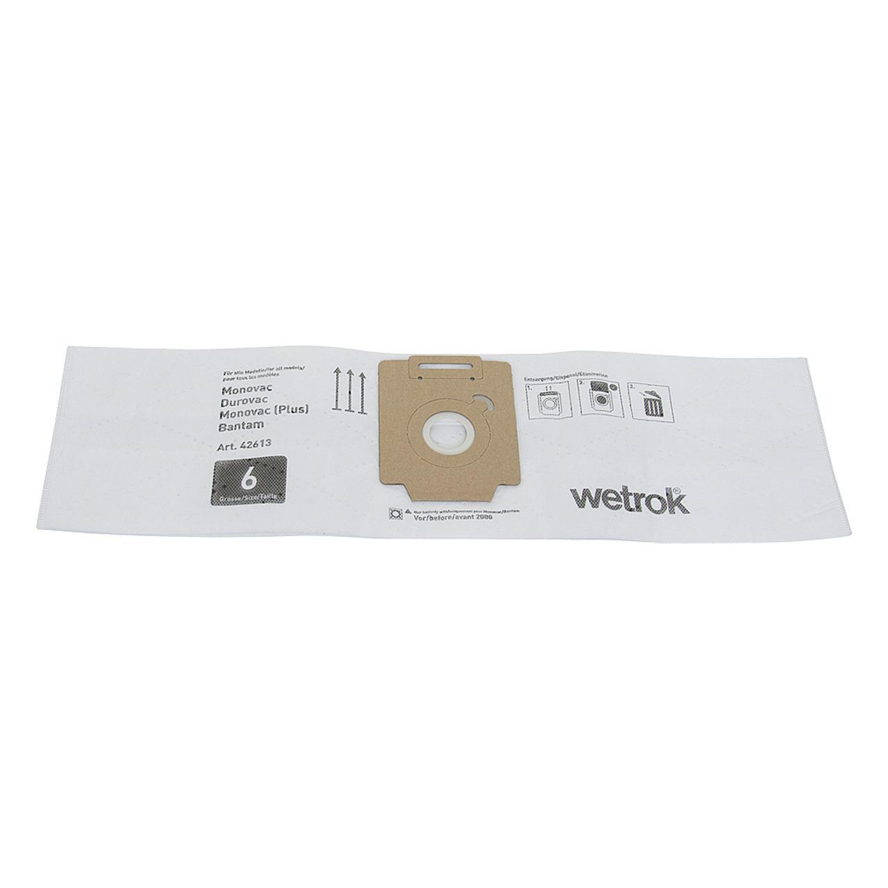 Dammsugarpåse Wetrok Mono/Duro Fleece 6L 10st