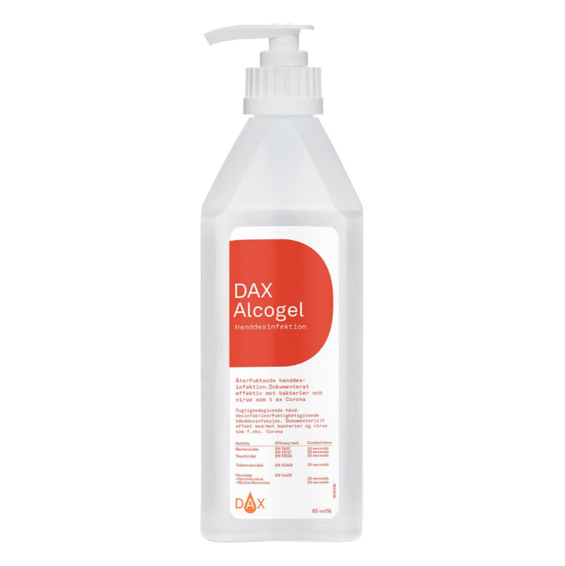 Handdesinfektionsgel Dax Alcogel Återfettande 85% Pump 600ml