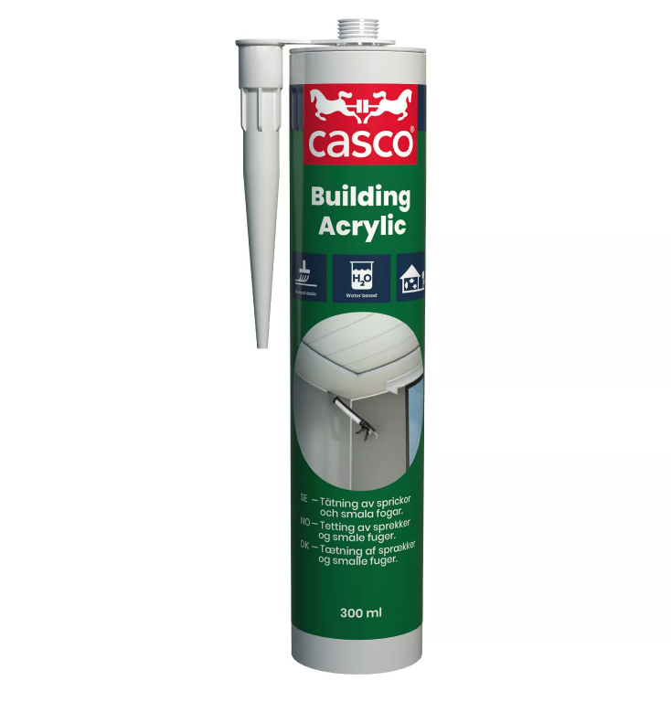 Akrylbyggfog Casco Vit 300ml