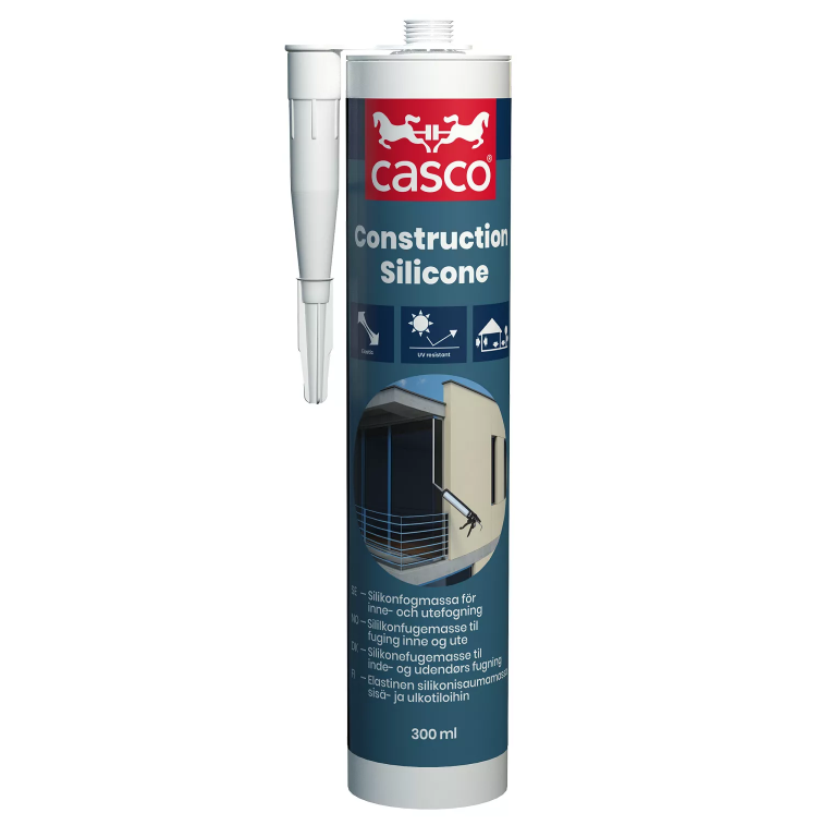 Byggsilikon Casco Svart 3995 300ml