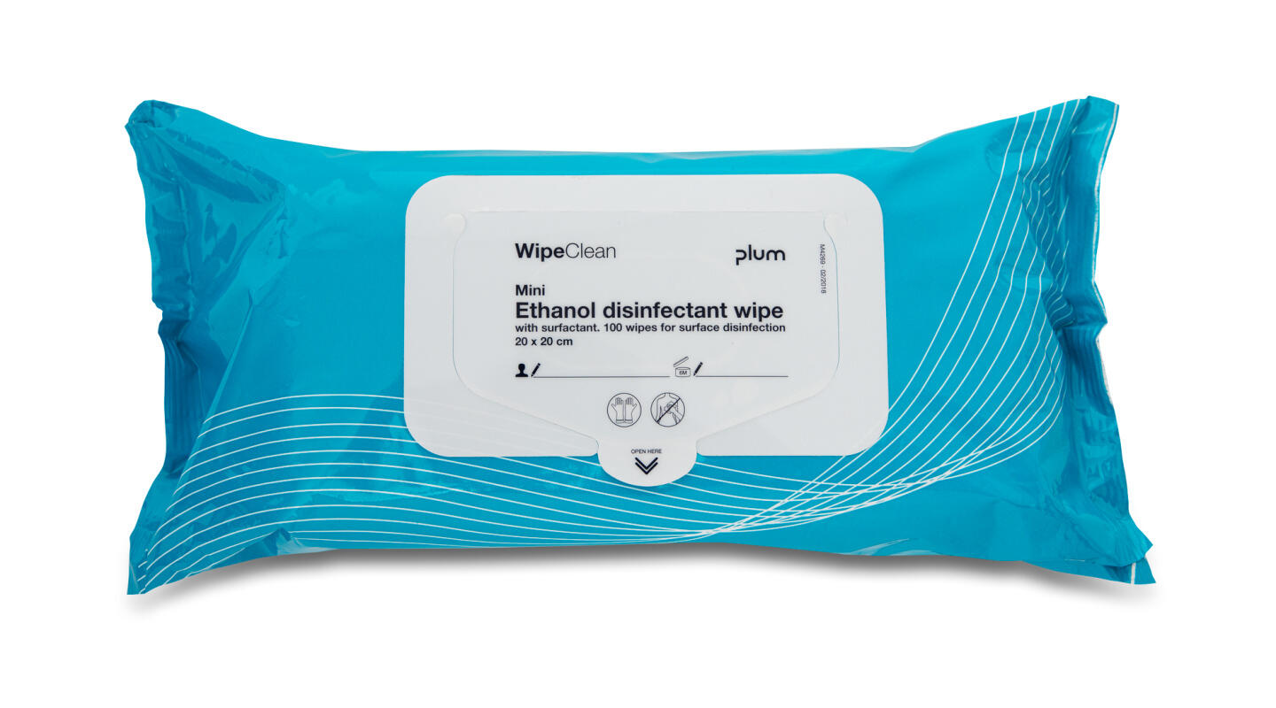 Ytdesinfektionsduk Plum Ethanol 2in1 100st