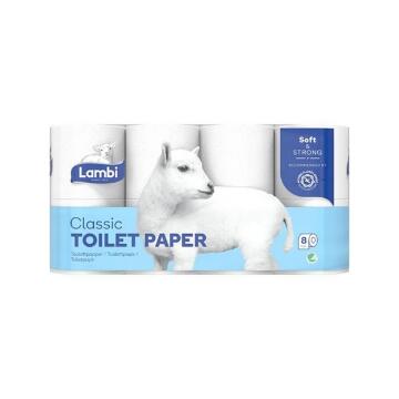 Toalettpapper Lambi Classic 3-Lag Vit 20.6m 40rl