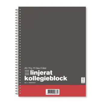 Kollegieblock Linjerat 70 Blad A5