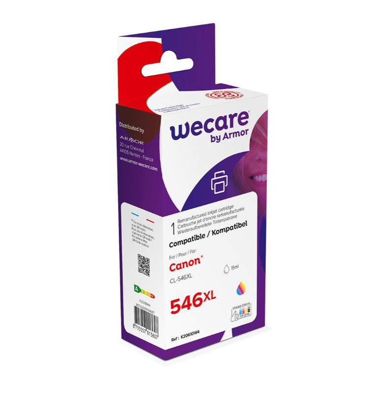 Bläckpatroner Wecare Canon CL-546XL Trefärg